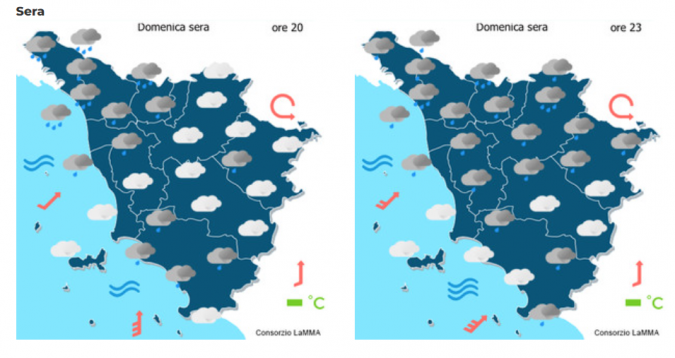 Le previsioni del consorzio Lamma per la sera di San Silvestro